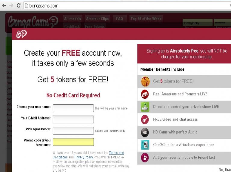 Bongacams Viewer Signup Page Welcome To Honytsoi s Webcam World