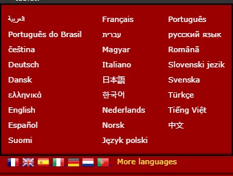 How to change the language used on xlovecam.com