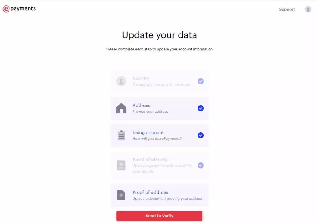 How to verify your ePayments account