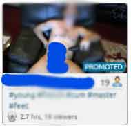 Cam boy promoted himself on the home page of Chaturbate