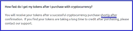 How long does it take to buy tokens from Chaturbate