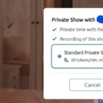 Chaturbate private show cost